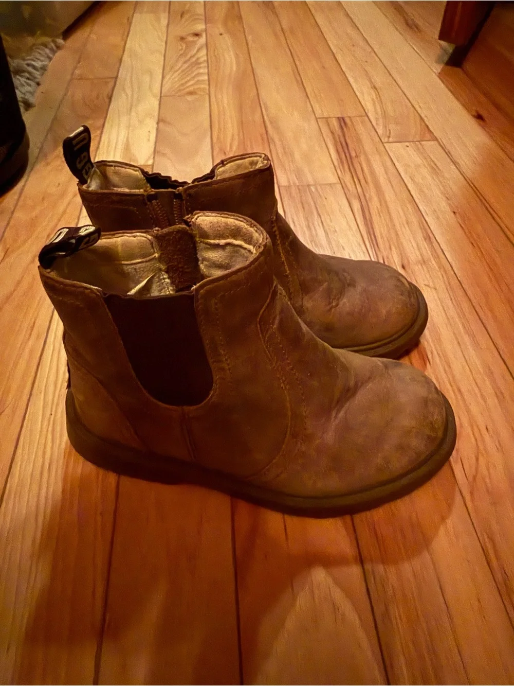UGG Kids Chestnut Chelsea Boots with Side Elastic